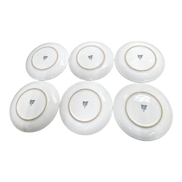 Set Of 6 Ikea Salad Plates With Floral Design Turquoise & Red Porcelain 8.5" - Picture 2 of 6